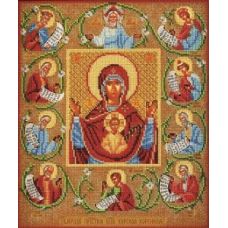 Набор для вышивания бисером Курская Богородица, 20x23, Кроше