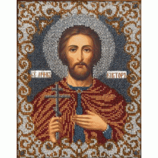 Набор для вышивания Святой Виктор, 19x24, Вышиваем бисером