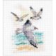 Набор для вышивания крестом Ветер с моря. Чайки, 6x9, Алиса