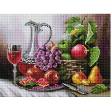 Алмазная мозаика Натюрморт с фруктами, 30x40, полная выкладка, Белоснежка