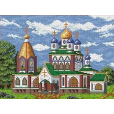 Ткань для вышивания бисером Церковь, 35x27, Каролинка