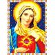 Ткань для вышивания бисером Святое Сердце Марии, 13x17,5, Каролинка