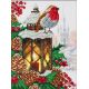 Набор для вышивания бисером Рождественский фонарик, 28x38, Паутинка