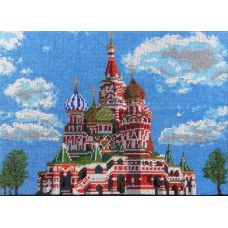 Набор для вышивания Храм Василия Блаженного, 27x38, Вышиваем бисером