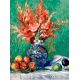Живопись по номерам Ренуар. Натюрморт с цветами и фруктами, 30x40, Белоснежка