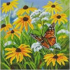 Алмазная мозаика Цветочная поляна, 30x30, полная выкладка, Белоснежка