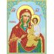 Ткань для вышивания бисером Богородица Тихвинская, 19x25, Каролинка
