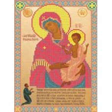 Ткань для вышивания бисером Богородица Нечаянная радость, 18,8x26,6, Каролинка