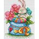 Набор для вышивания крестом Зайчонок в цветах, 11x14, Жар-Птица (МП-Студия)