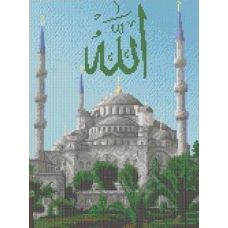 Ткань для вышивания бисером Голубая мечеть, 27,7x34, Каролинка