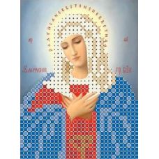 Ткань для вышивания бисером Богородица Умиление, 6,8x8,8, Каролинка