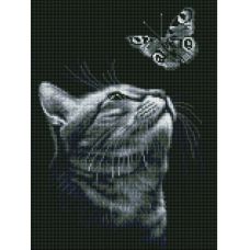 Алмазная мозаика Бабочка, 30x40, полная выкладка, Белоснежка