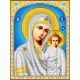 Ткань для вышивания бисером Богородица Казанская, 18,5x24,5, Каролинка