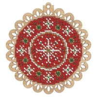 Набор для вышивания бисером Новогодний красный шар, 11x12, Щепка (МП-Студия)
