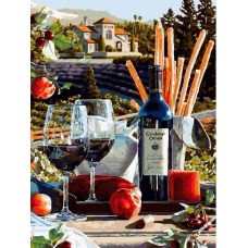 Живопись по номерам Калифорнийское вино, 30x40, Белоснежка