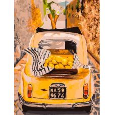 Живопись по номерам Машина с лимонами Елизаветы Мироновой, 30x40, Белоснежка