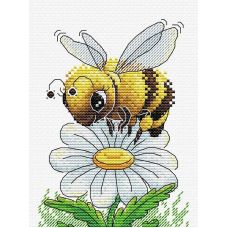 Набор для вышивания крестом Трудолюбивая пчелка, 16x12, Жар-Птица (МП-Студия)