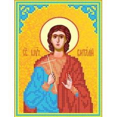 Ткань для вышивания бисером Святой Виталий, 13x17,5, Каролинка