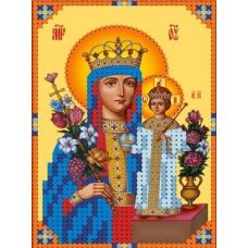 Ткань для вышивания бисером Богородица Неувядаемый цвет, 12,5x15,9, Каролинка