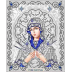 Ткань для вышивания бисером Пресвятая Богородица Семистрельная в жемчуге, 20x25, Благовест