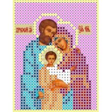 Ткань для вышивания бисером Святое семейство, 7x9, Каролинка