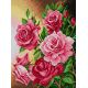 Алмазная мозаика Розы, 30x40, полная выкладка, Вышиваем бисером