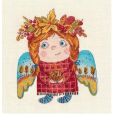 Набор для вышивания крестом Осенний ангел, 13x17, Овен
