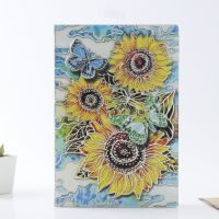 Блокнот цветной с 3D обложкой Цветы солнца, A5, Белоснежка