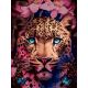 Живопись по номерам Цветочный леопард , 30x40, Белоснежка