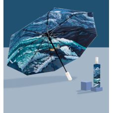 Зонт двухсторонний автоматический Лазурный океан, 29 см (95 см), Белоснежка