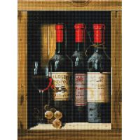 Алмазная мозаика Коллекционное вино, 30x40, полная выкладка, Белоснежка