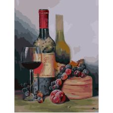 Живопись по номерам Красное вино, 30x40, Белоснежка