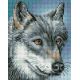 Алмазная мозаика Серый волк, 20x25, полная выкладка, Белоснежка