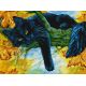 Алмазная мозаика Осенний кот, 30x40, полная выкладка, Белоснежка