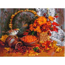 Алмазная мозаика Осенние ягоды, 30x40, полная выкладка, Белоснежка