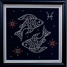 Набор для вышивания бисером Гороскоп Рыбы, 18x18, Магия канвы