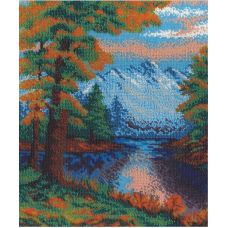 Набор для вышивания бисером Горный пейзаж, 23x29, МП-Студия