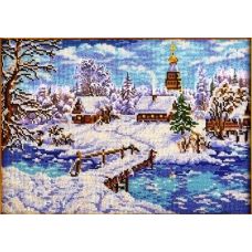 Набор для вышивания бисером Рождественская сказка, 27x38, Кроше