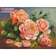Мозаика стразами Ароматные розы, 30x40, полная выкладка, Алмазная живопись