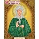 Мозаика стразами Икона Святая Матрона Московская, 22x28, частичная выкладка, Алмазная живопись