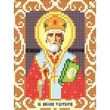 Канва с рисунком Святой Николай Чудотворец, 12x16, Божья коровка