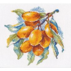 Набор для вышивания крестом Янтарная ягода, 15x15, Овен