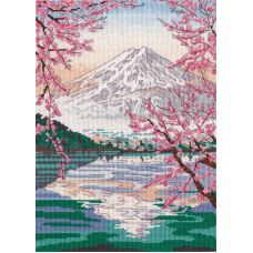 Набор для вышивания крестом Фудзияма и озеро Кавагути, 20x30, Овен