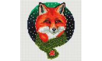 Алмазная мозаика Дядушка лис, 20x20, полная выкладка, Белоснежка