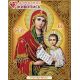 Мозаика стразами Икона Богородица Утоли мои печали, 22x28, частичная выкладка, Алмазная живопись