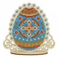 Набор для вышивания бисером Синее пасхальное яйцо, 13x14, Щепка (МП-Студия)