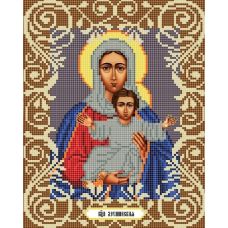 Канва с рисунком Богородица Леушинская, 20x25, Божья коровка