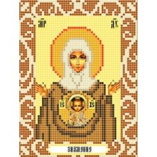 Канва с рисунком Богородица Знамение, 12x16, Божья коровка