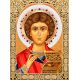 Мозаика стразами Икона Пантелеймон Целитель, 30x40, полная выкладка, Алмазная живопись