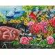 Алмазная мозаика Корзина с цветами, 40x50, полная выкладка, Белоснежка